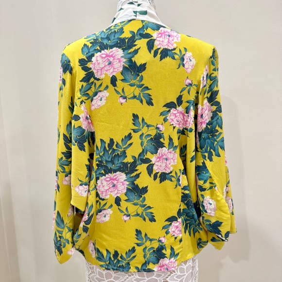 Anthropologie Floral Boho Open Front Kimono Top Cottagecore OS - Picture 9 of 9